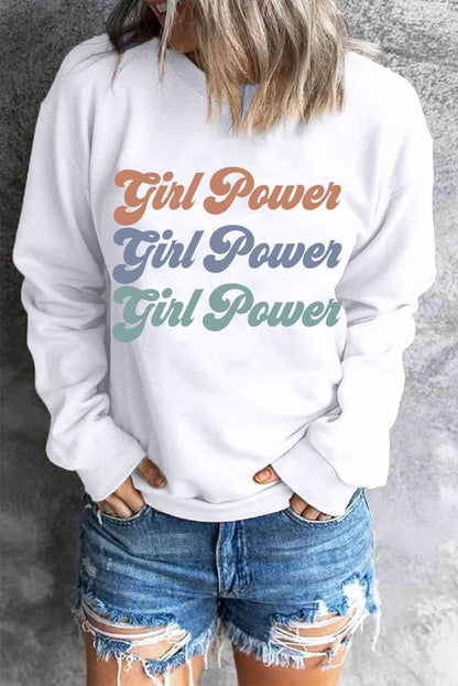 GIRL POWER - Sweat-shirt graphique à épaules tombantes