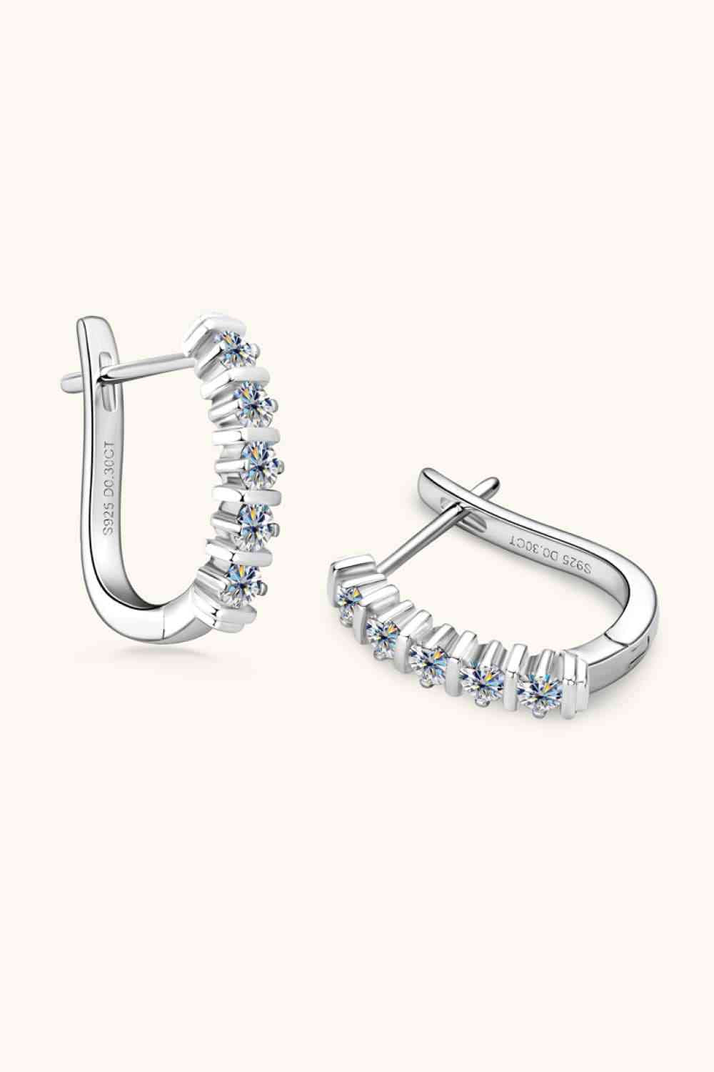 Boucles d'oreilles en argent sterling 925 Moissanite