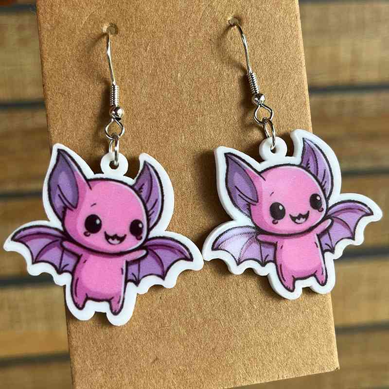 Boucles d'oreilles pendantes en acrylique sur le thème d'Halloween