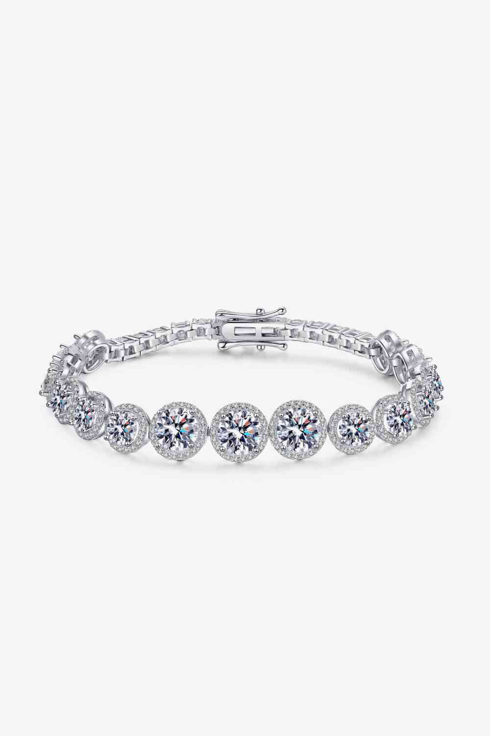 Bracelet en argent sterling 925 avec moissanite de 10,4 carats