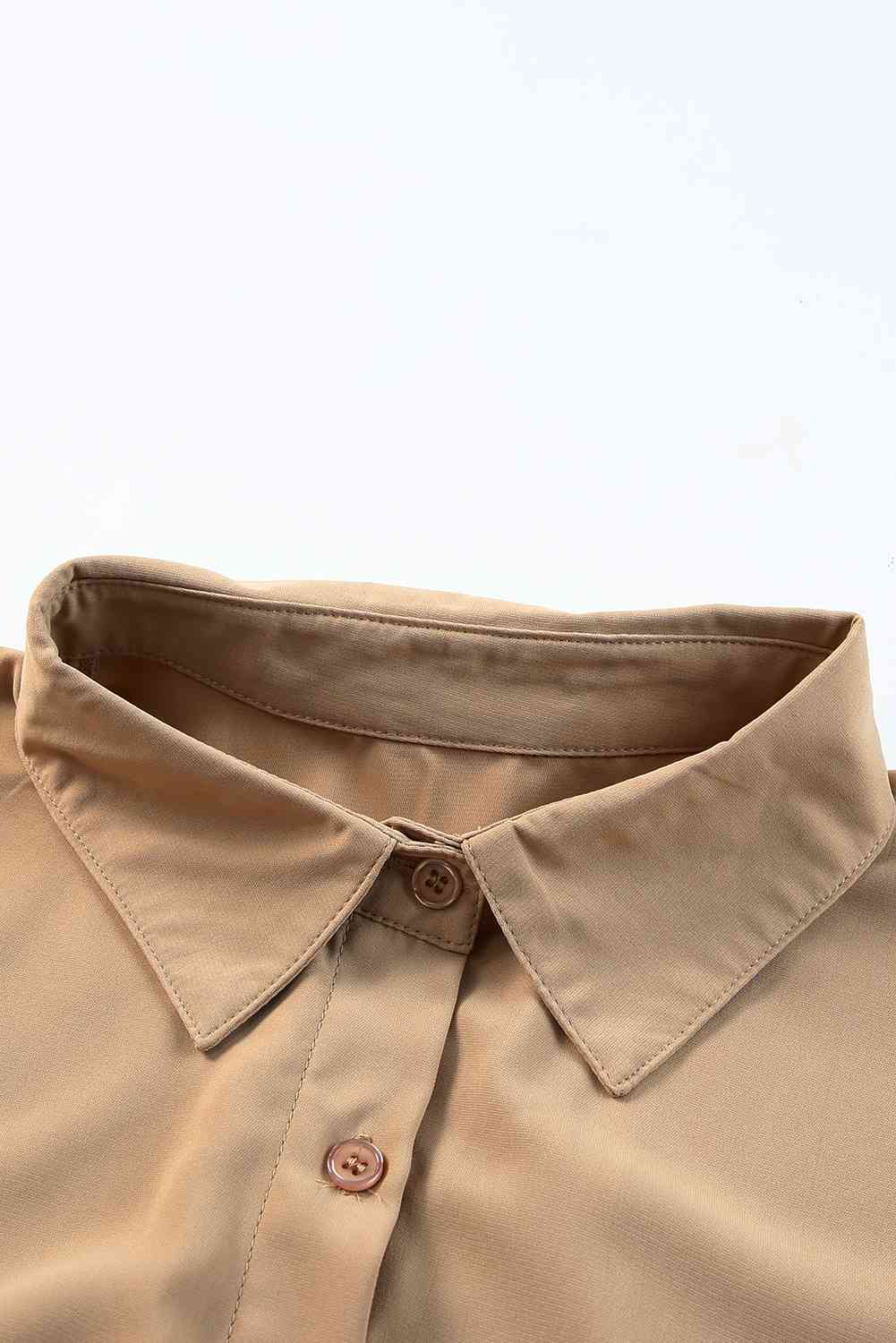 Chemise fendue à manches trois-quarts