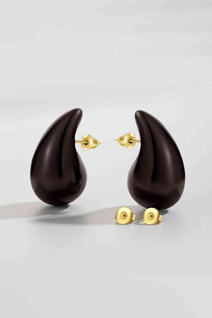 Boucles d'oreilles en laiton goutte d'eau de grande taille