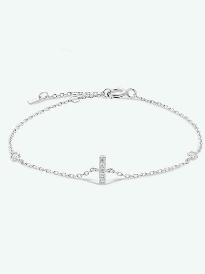 Pulsera de plata de ley 925 con circonitas G To K