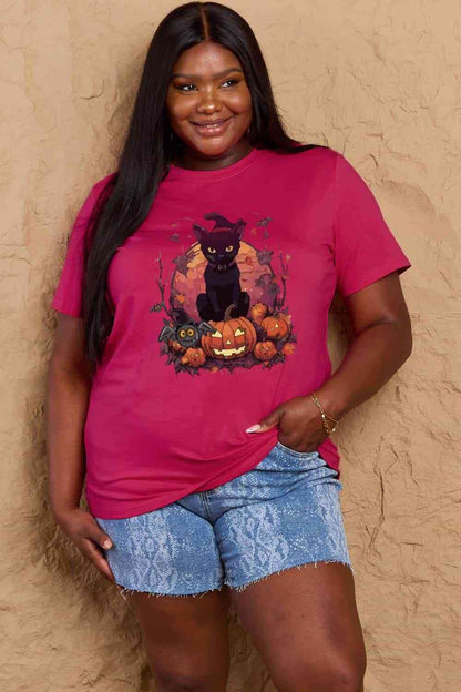 Camiseta gráfica con tema de Halloween de tamaño completo de Simply Love