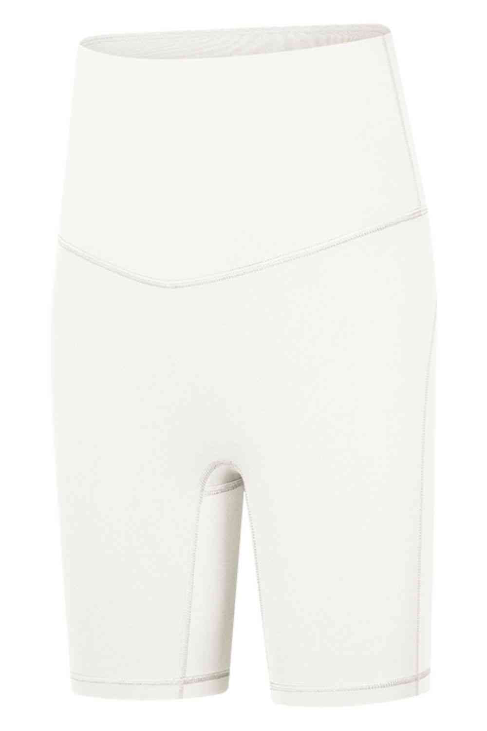 Seamless High-Rise Wide Waistband Biker Shorts