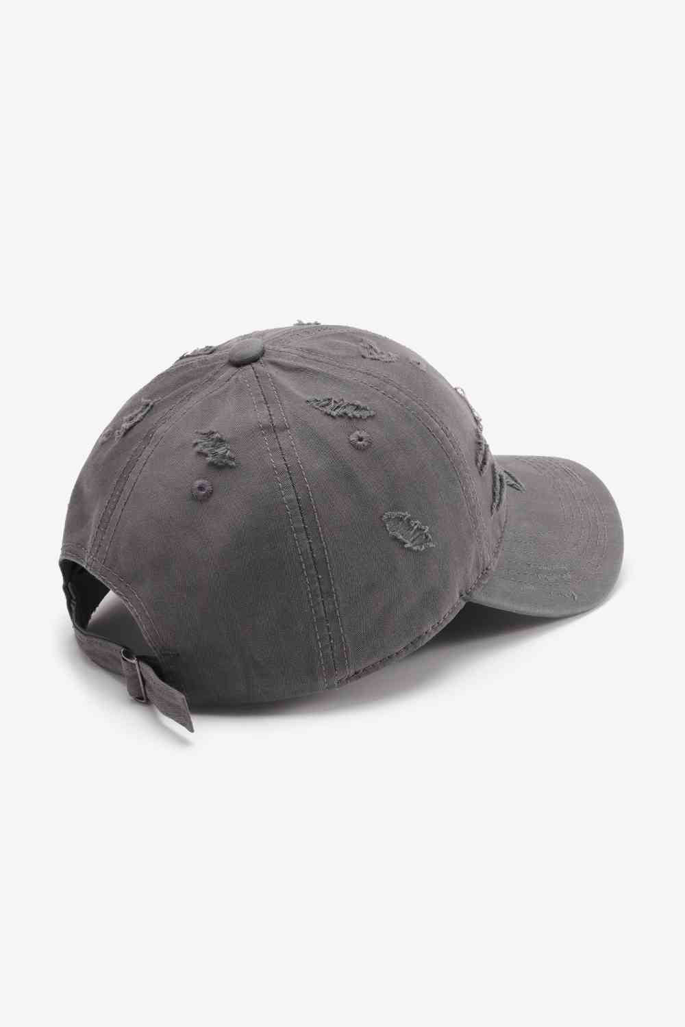 Casquette de baseball réglable en détresse