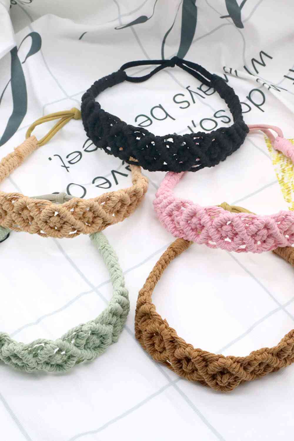 Assortiment de 2 bandeaux flexibles en macramé