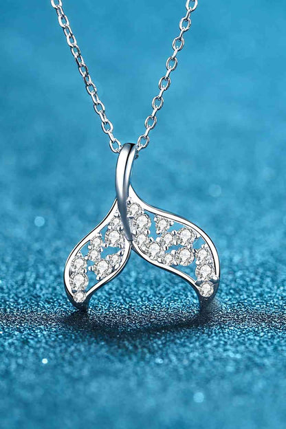 Collier avec pendentif queue de poisson Moissanite en argent sterling 925