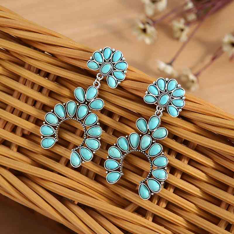 Artificial Turquoise Drop Earrings