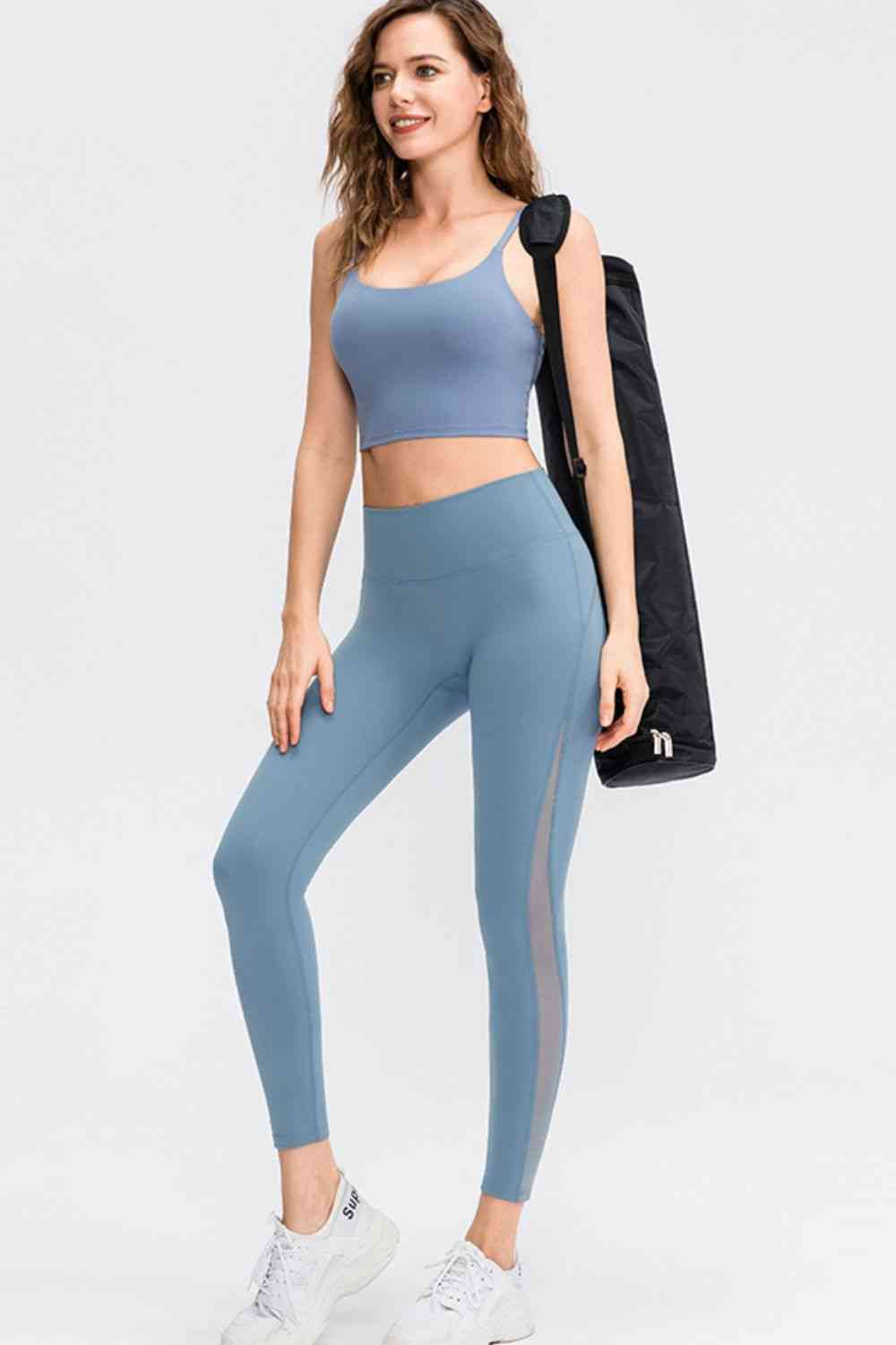 Pantalon de sport long coupe slim à large ceinture