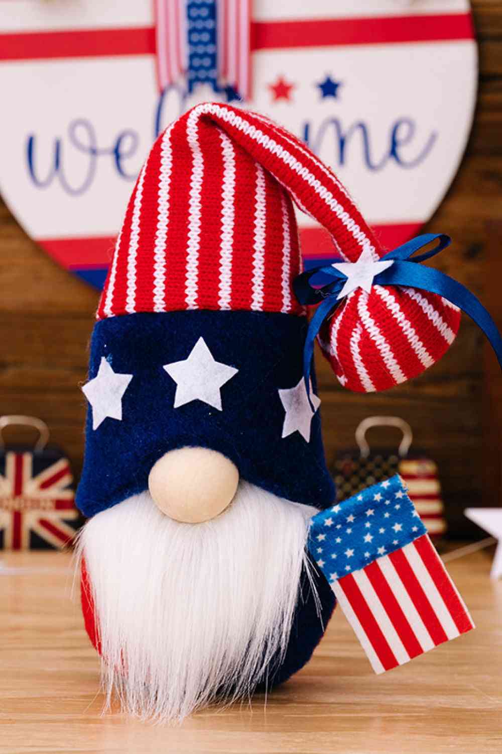 2-Piece Independence Day Knit Decor Gnomes