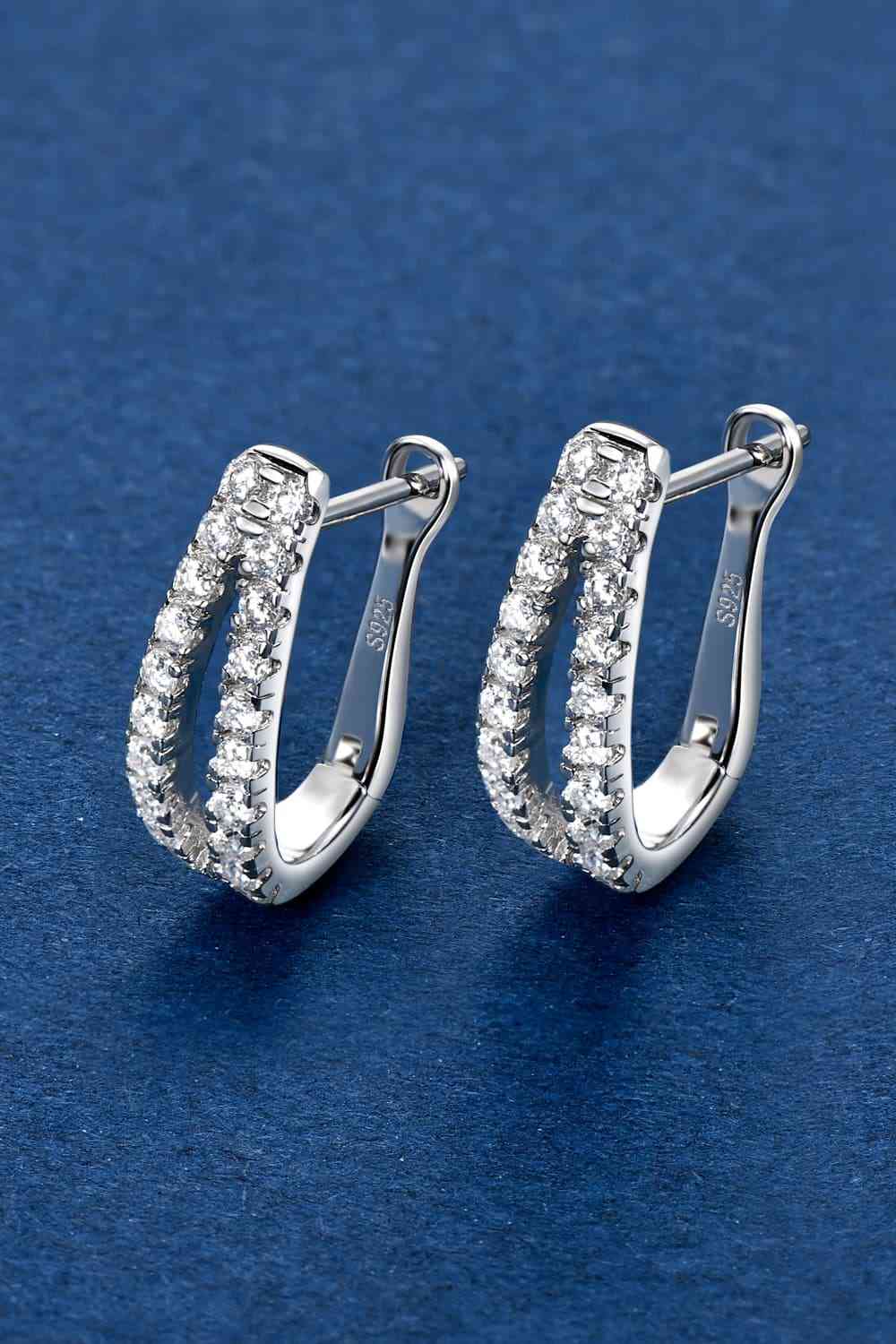 Boucles d'oreilles en argent sterling 925 Moissanite