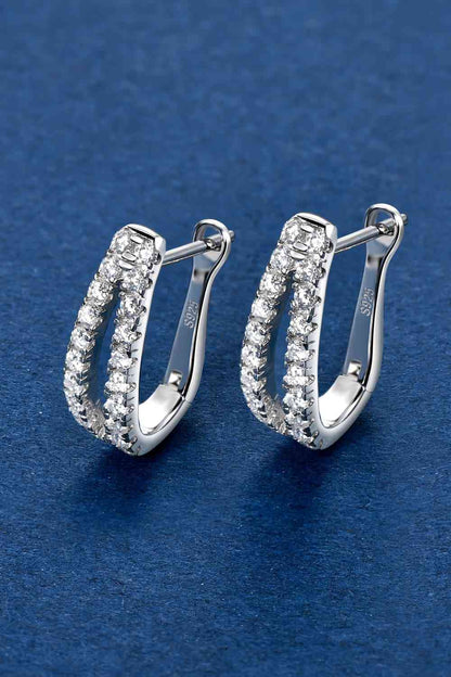 Boucles d'oreilles en argent sterling 925 Moissanite