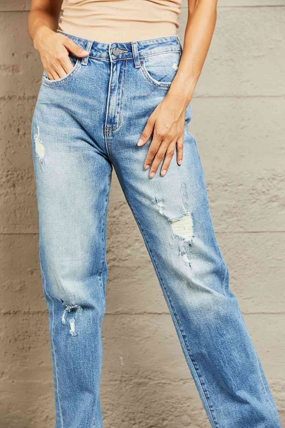 BAYEAS Jean droit taille haute