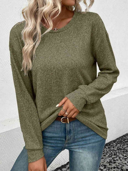 Round Neck Long Sleeve T-Shirt