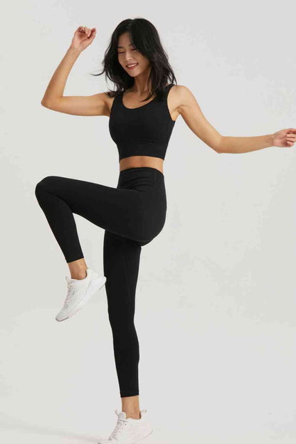 Leggings deportivos con cintura ancha