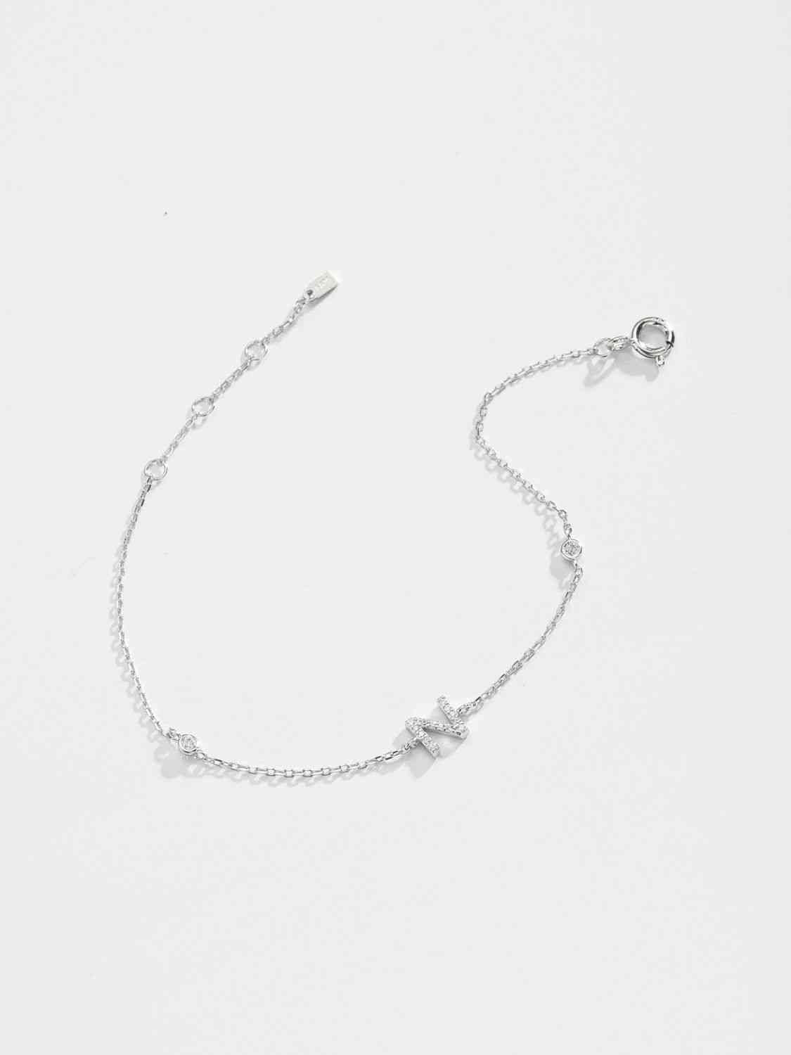 Pulsera de plata de ley 925 con circonitas de L a P