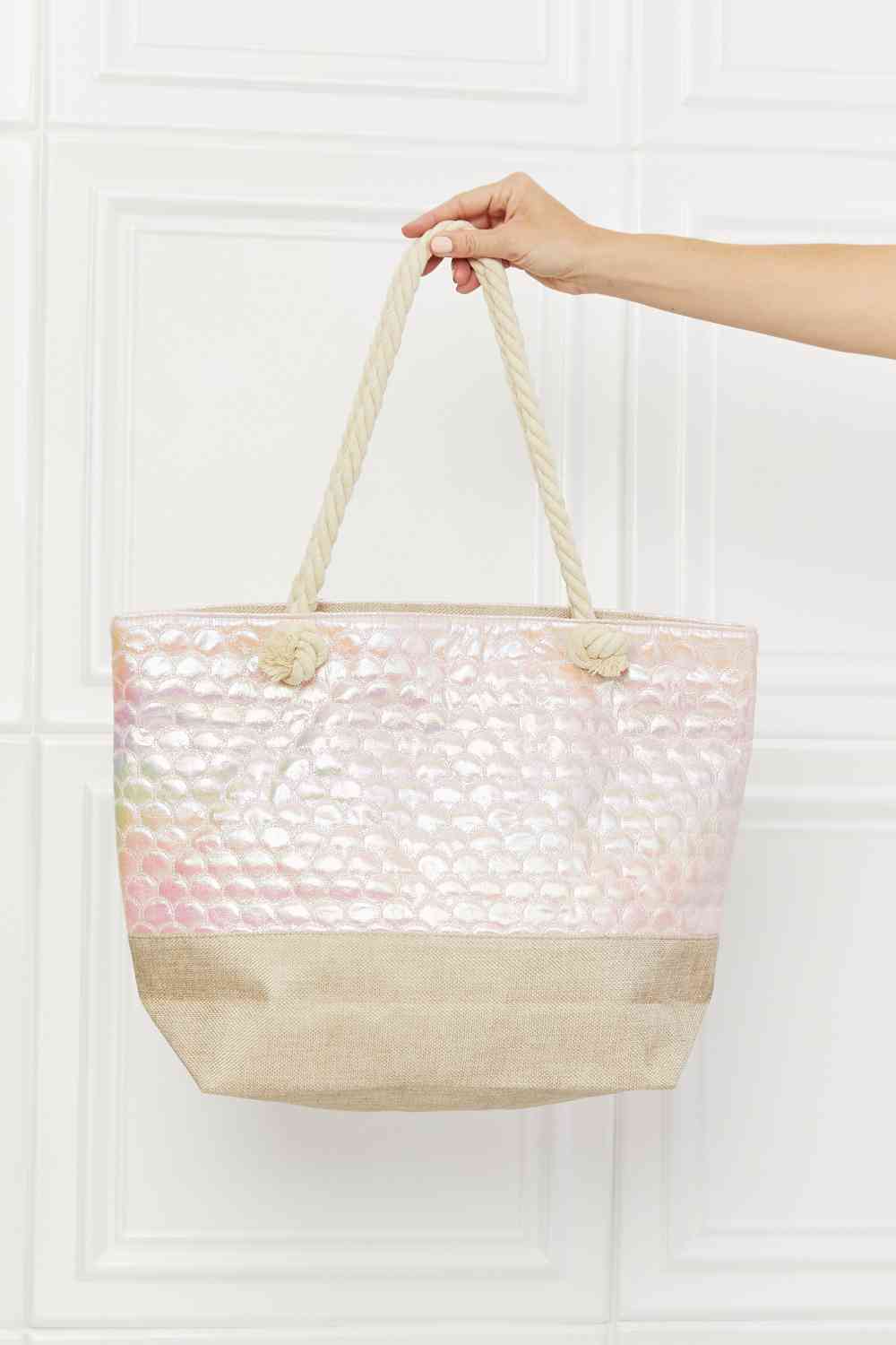 Justin Taylor Mermaid Vibes Scalloped Tote Bag