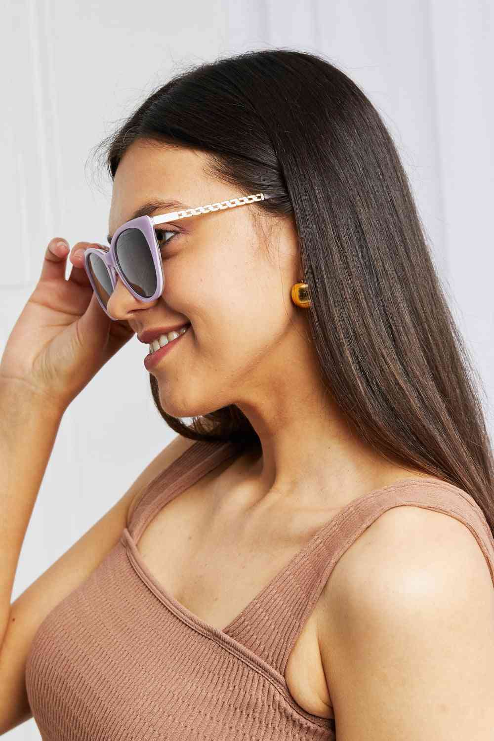 Gafas de sol con montura de acetato estilo ojo de gato