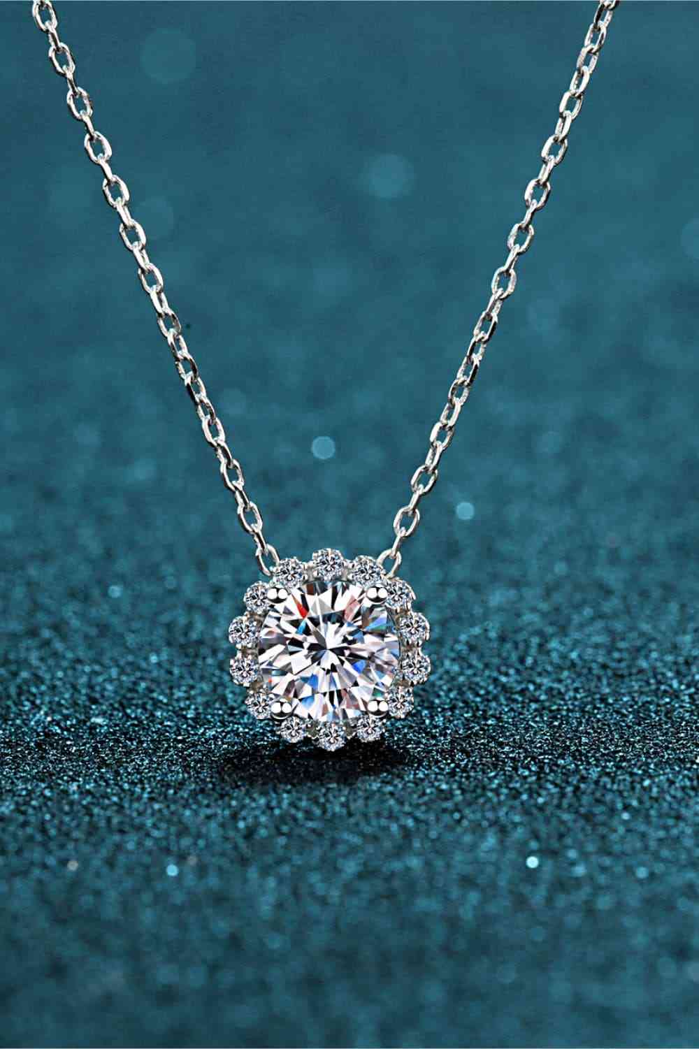 Collier en argent sterling 925 moissanite 3 carats