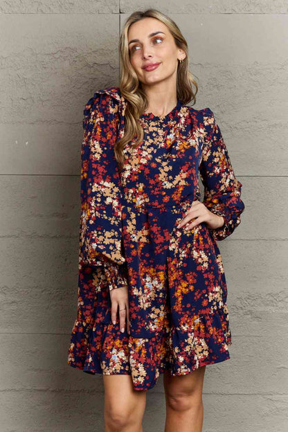 Hailey & Co Colorful Minds Floral Printed Mini Dress