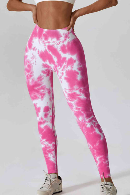 Pantalon de sport long tie-dye taille haute