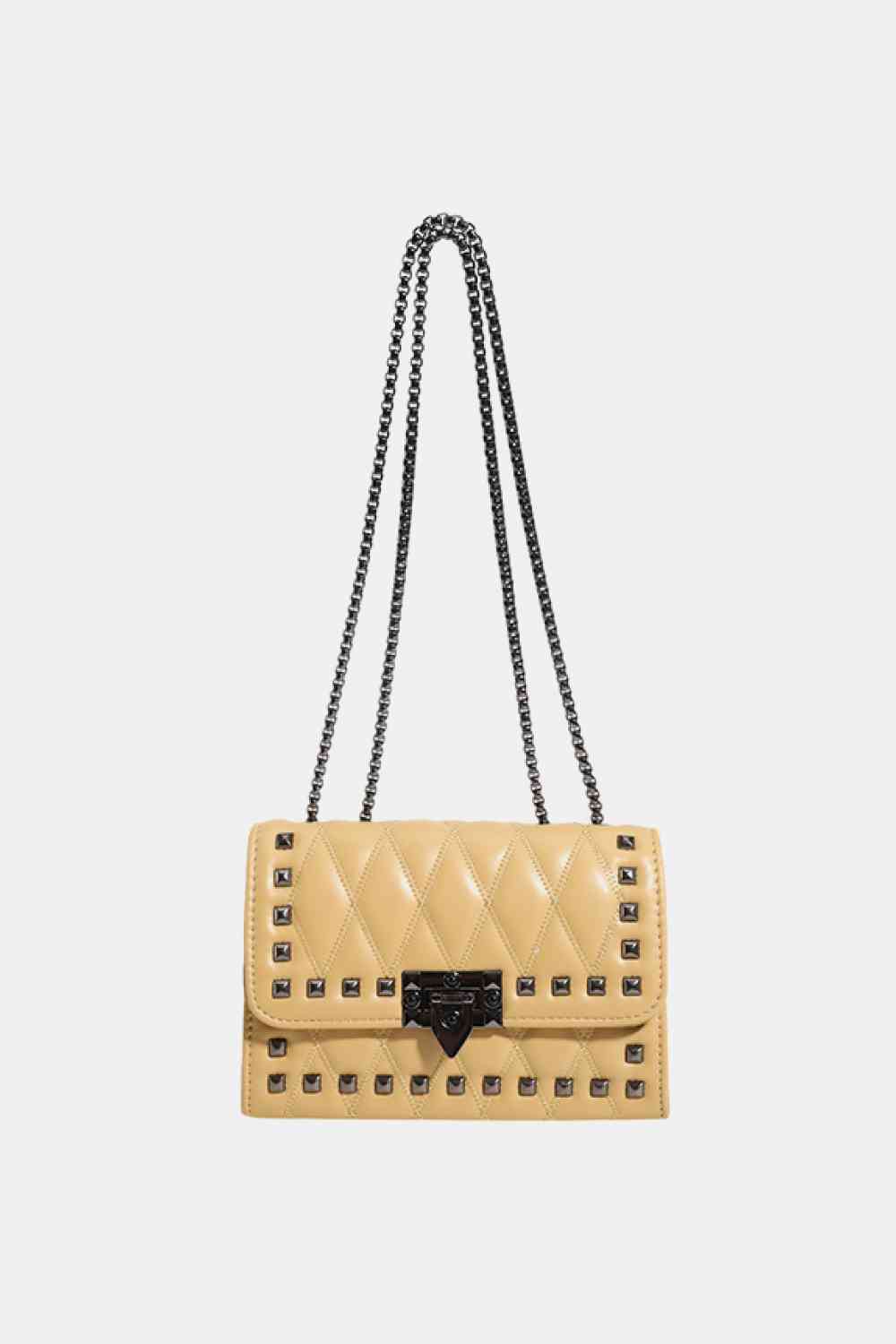 Studded PU Leather Crossbody Bag