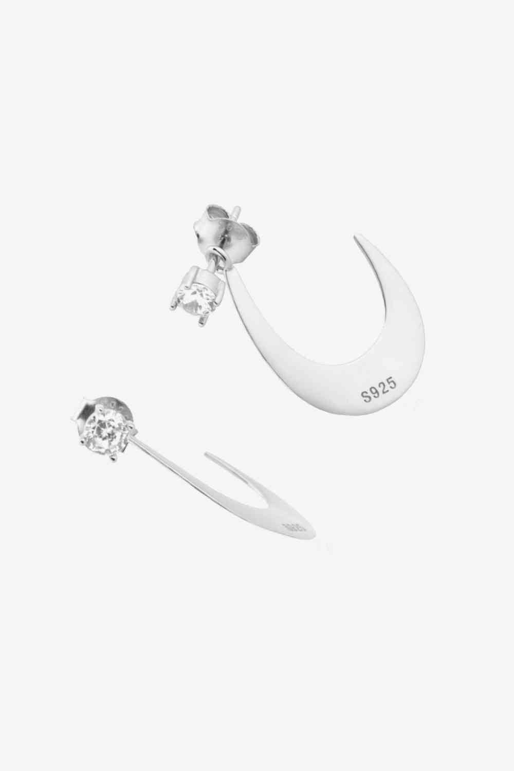 Boucles d'oreilles en argent sterling 925 avec zircone