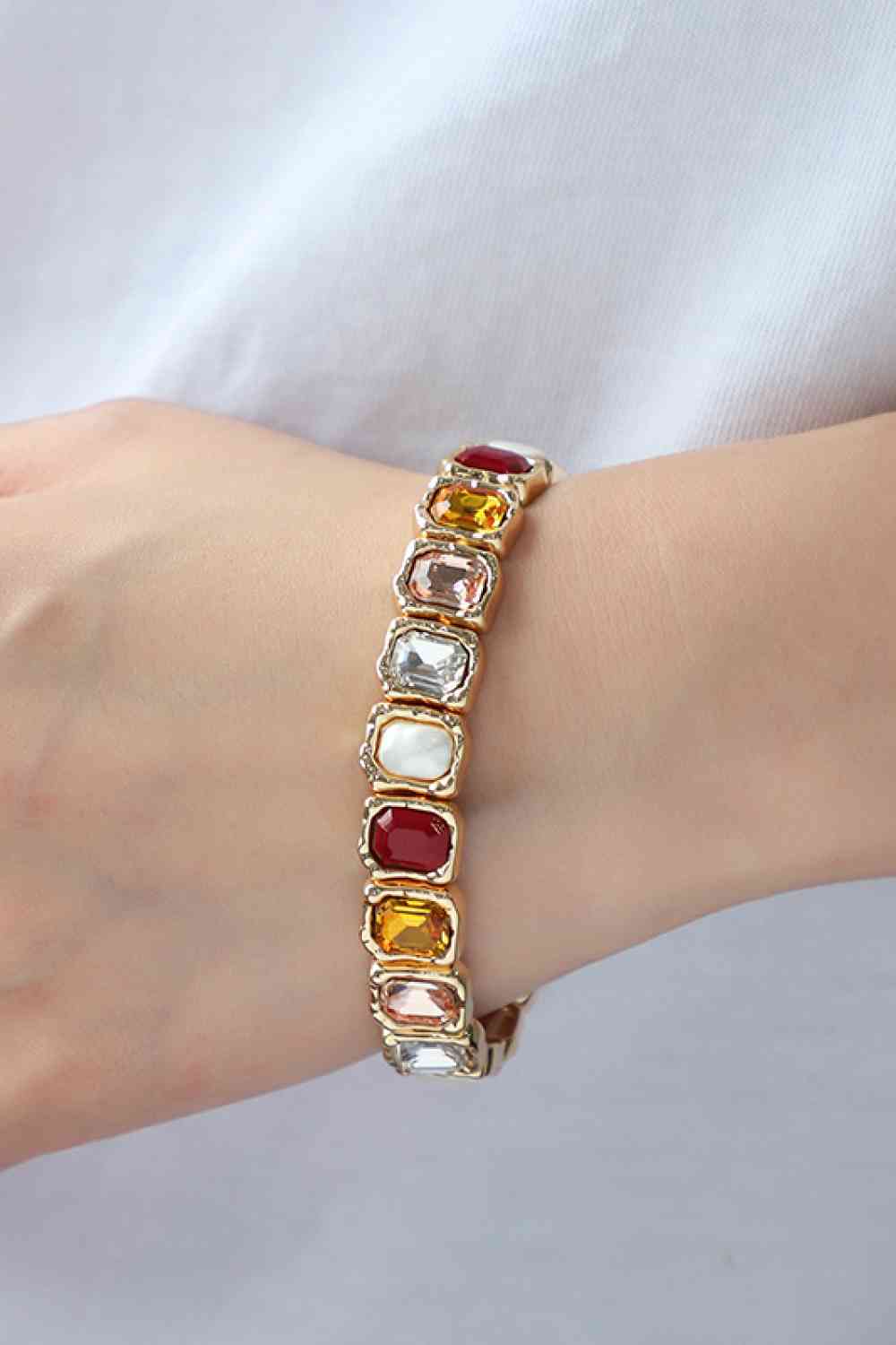 Glass Stone Alloy Bracelet