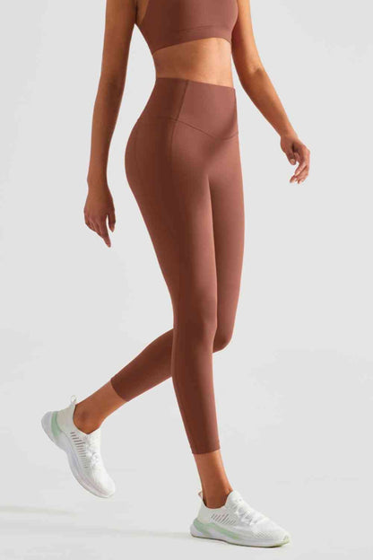 Leggings deportivos de cintura ancha con bolsillos