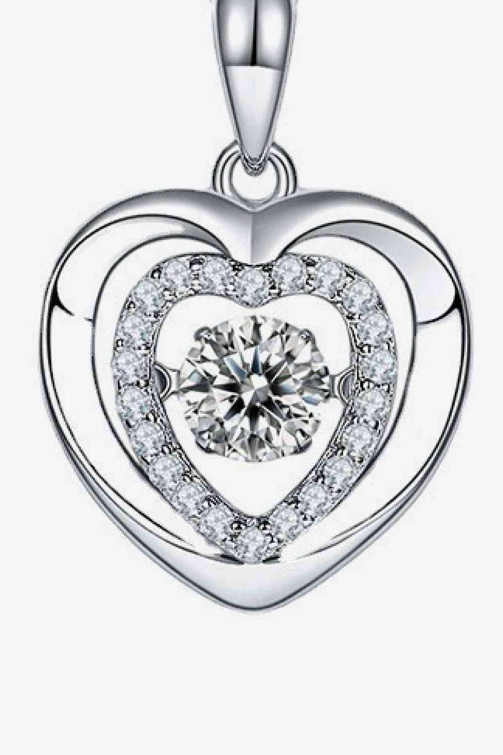 Collier pendentif coeur moissanite