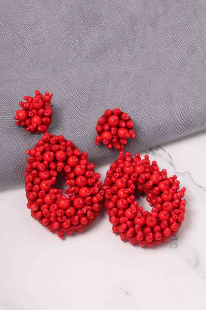 Boucles d'oreilles pendantes perlées