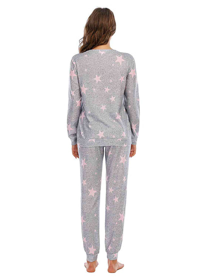 Conjunto lounge de pantalón y top con estrellas