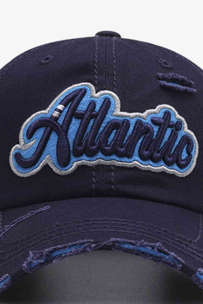 ATLANTIC Graphic Distressed Baseball Cap