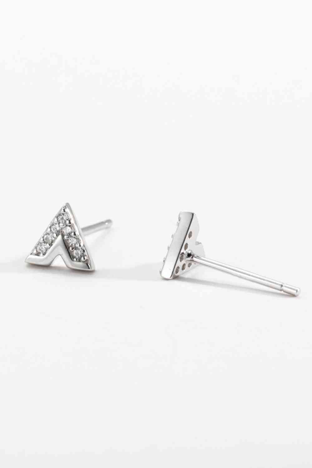 Boucles d'oreilles à tige en argent sterling 925 avec zircone