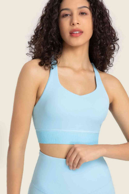 Feel Like Skin - Soutien-gorge de sport à dos nageur et col licou