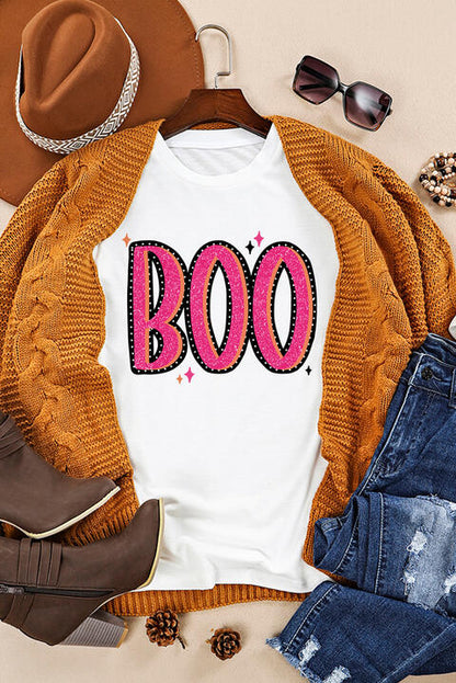 BOO Graphic Short Sleeve Round Neck T-Shirt