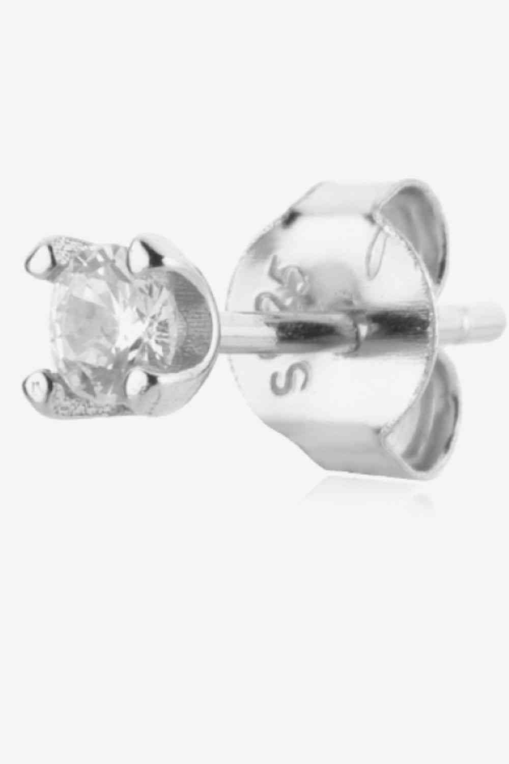 Boucles d'oreilles à tige en argent sterling 925 avec zircone