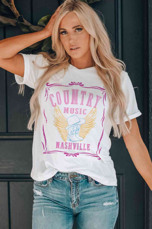 Camiseta gráfica COUNTRY MUSIC NASHVILLE