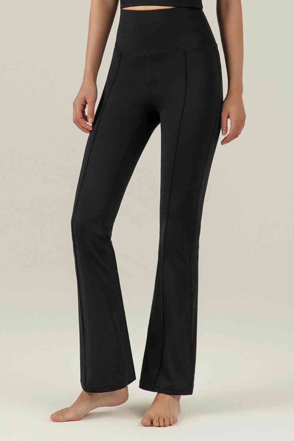 Pantalon évasé sport couture centrale