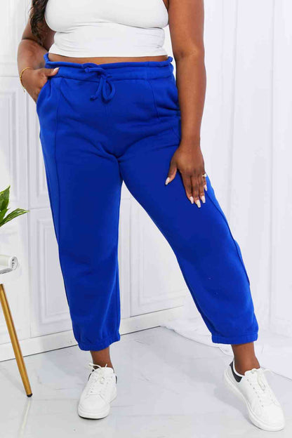 Zenana - Can't Stop Me - Pantalon de jogging taille paperbag pleine taille