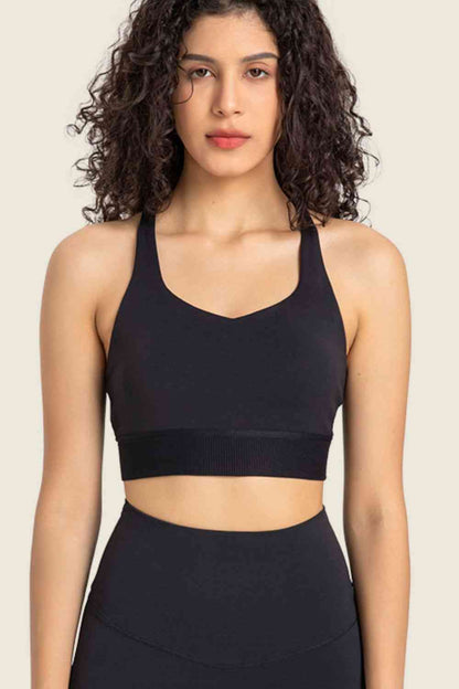 Feel Like Skin - Soutien-gorge de sport à dos nageur et col licou