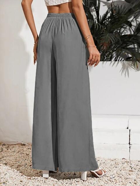 Drawstring Wide Leg Pants