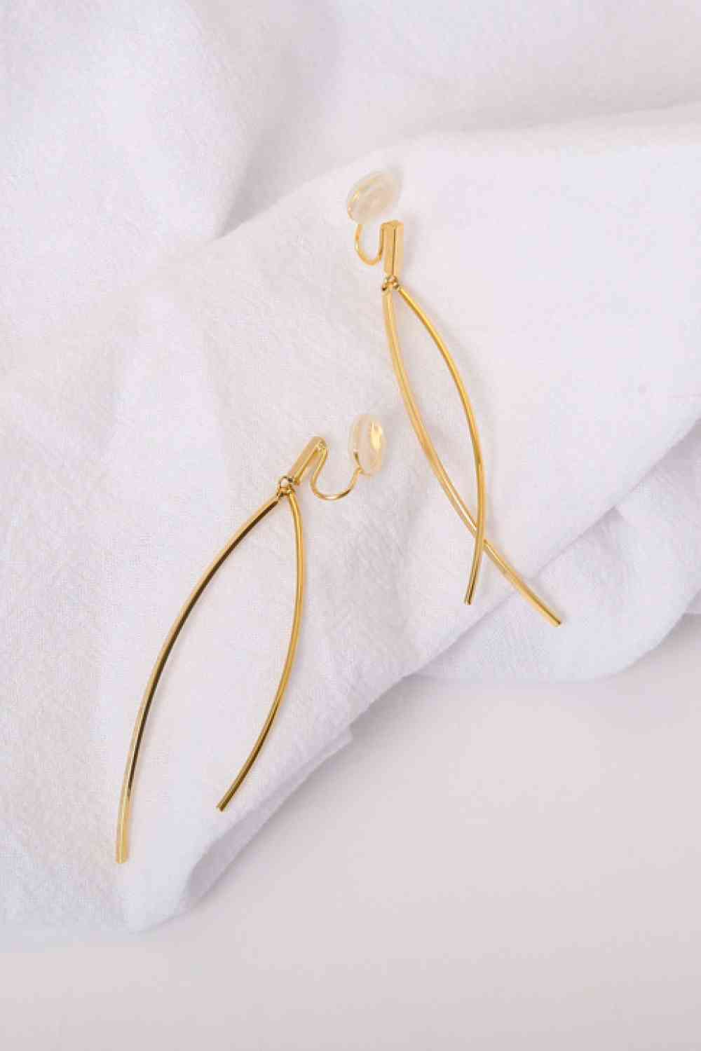 Boucles d'oreilles clips plaquées or 18 carats