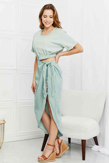 HEYSON - Make It Work - Robe midi découpée - Menthe