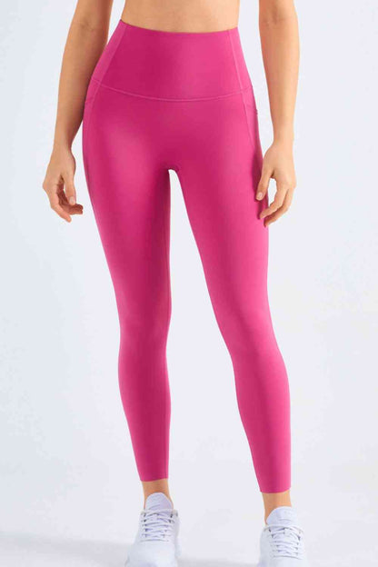 Leggings de yoga con bolsillo y pretina elástica altamente elásticos