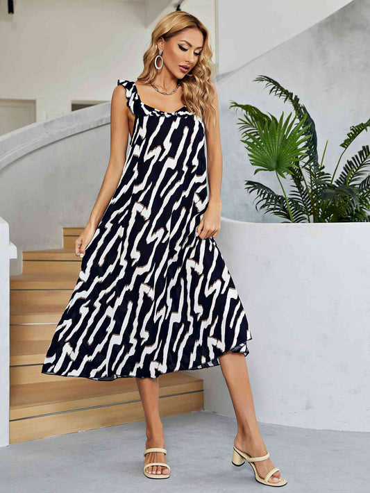 Robe midi bicolore à dos bas