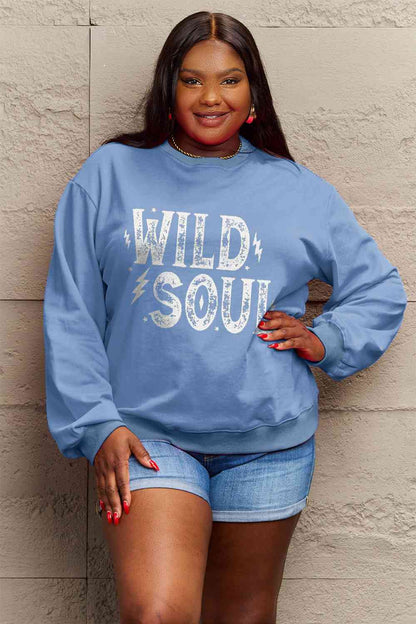 Simply Love Sweat-shirt graphique WILD SOUL pleine grandeur