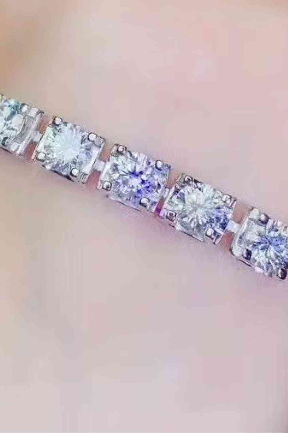 Bracelet à fermoir mousqueton Moissanite 5 carats