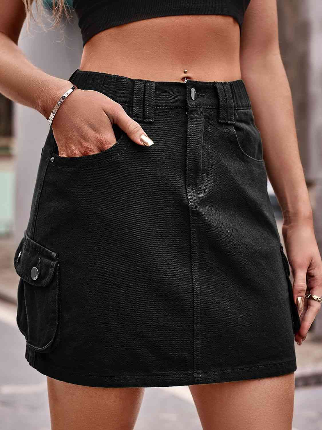 Mini-jupe en jean avec poches
